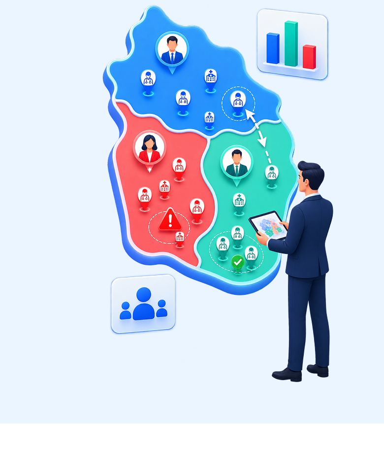 Pharma Territory Management Map