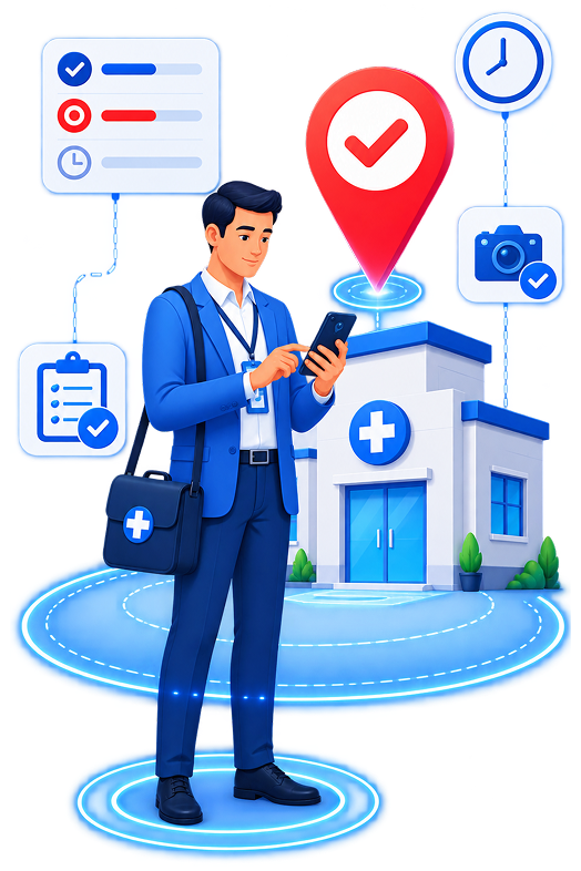 Geo-Verified Pharma Visit Tracking